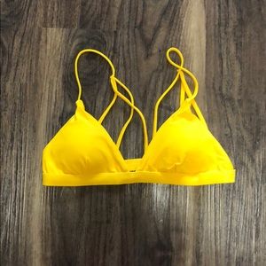 Juniors Yellow Bikini Top